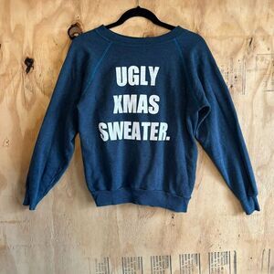 Urban Outfitters Blue Ugly Xmas Sweater Sweatshirt Sz S